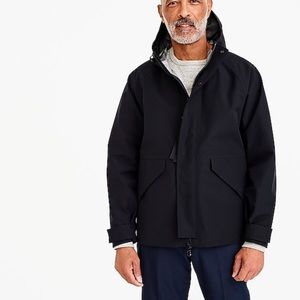 J Crew waterproof jacket large NWT black